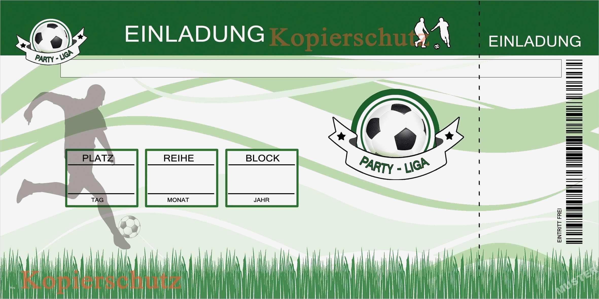 Vorlage Eintrittskarte Word Süß Fußball Einladungskarten Kostenlos Einladungskarten