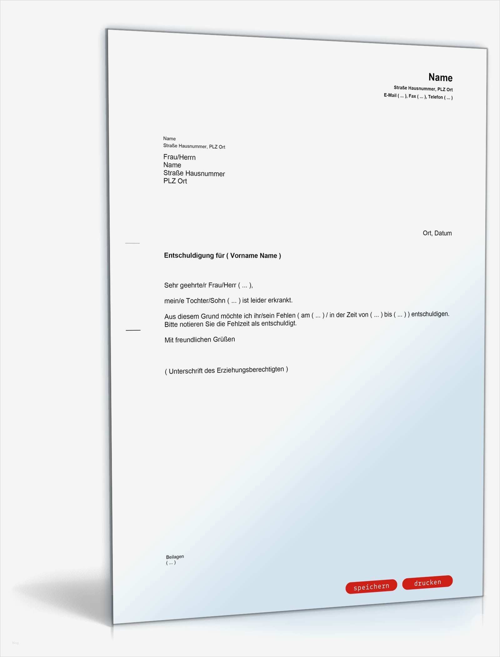 Entschuldigung für Schule wegen Krankheit Muster