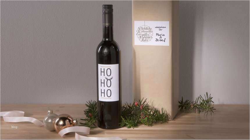 Vorlage Etiketten Weihnachten Neu Geschenkidee Weinflasche Mit Weihnachtsmotiv