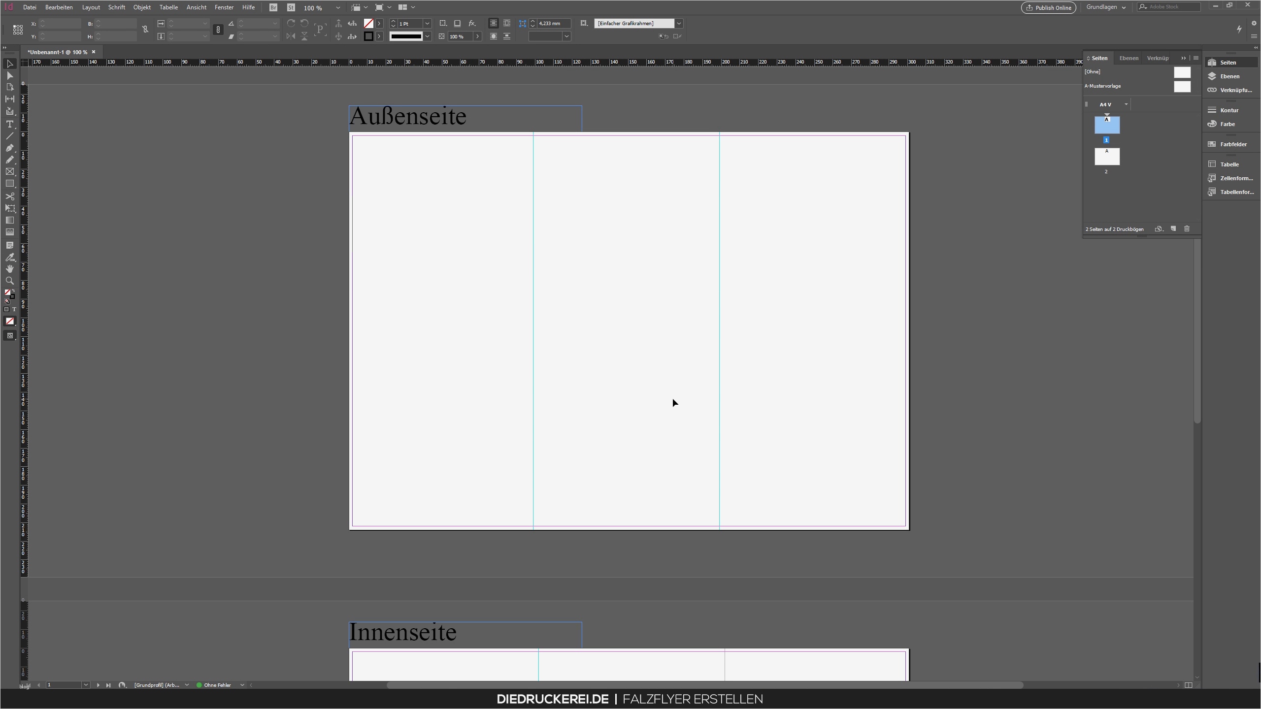 Vorlage Falzflyer Schönste Indesign Tutorial Sechsseitiger Falzflyer In Din Lang