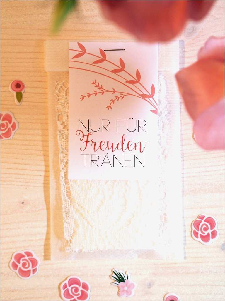 Vorlage Freudentränen Taschentücher Erstaunlich Papeterie Serie "blumenkranz" Feierfein