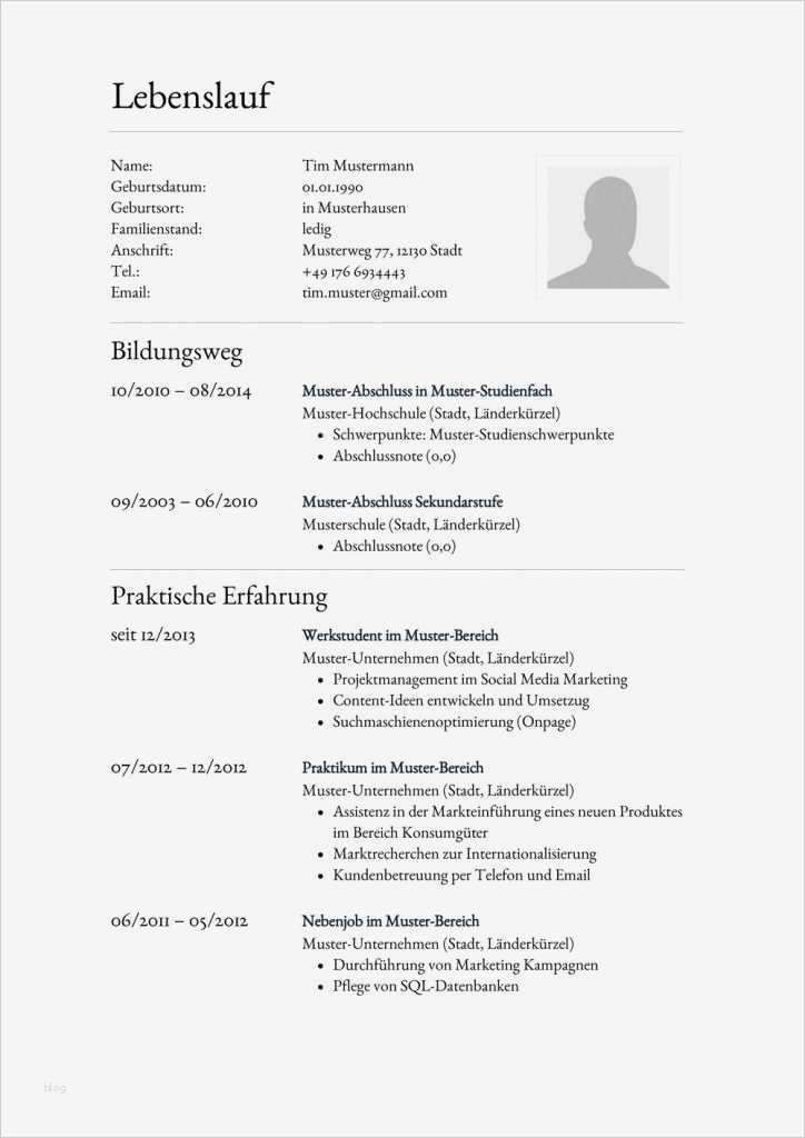Vorlage Für Bewerbung Schülerpraktikum Cool 1000 Ideas About Lebenslauf Muster On Pinterest