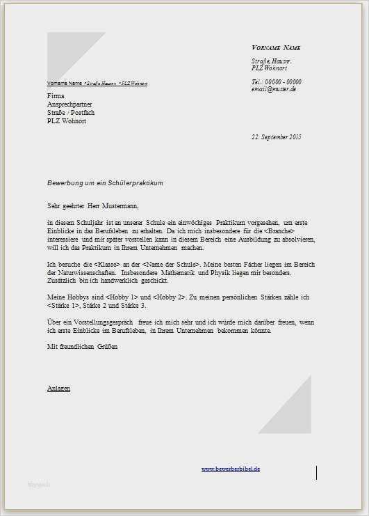 Vorlage Für Bewerbung Schülerpraktikum Erstaunlich Bewerbung Praktikum Physiotherapie Vorlage Best