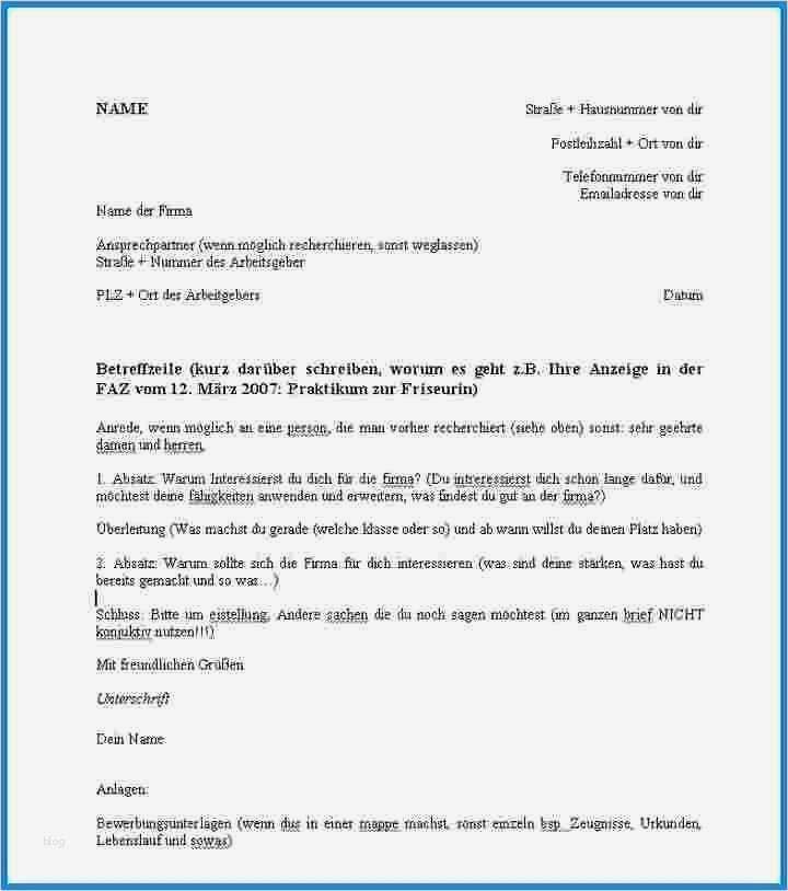 Vorlage Für Bewerbung Schülerpraktikum Genial Bewerbung Bsr Vorlage Fabelhaft 7 Bewerbung