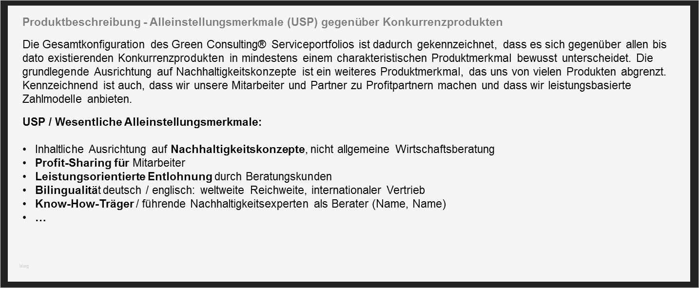 Vorlage Für Eine Produktbeschreibung Einzigartig Businessplan Für Startups Produkte & Dienstleistungen