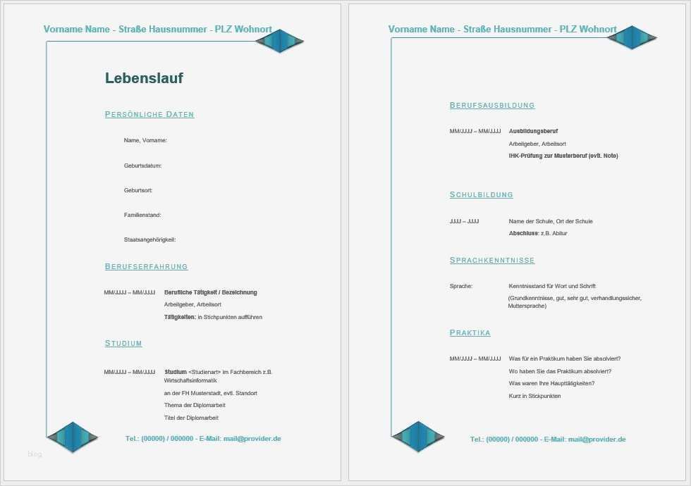 Vorlage Für Lebenslauf Word Süß Lebenslauf Vorlage Und Muster Tabellarischer Lebenslauf