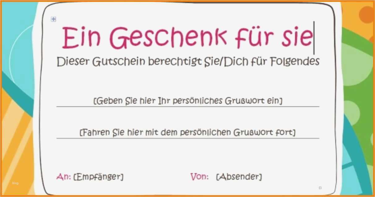 Vorlage Geschenkgutschein Einzigartig 6 Vorlage Gutschein