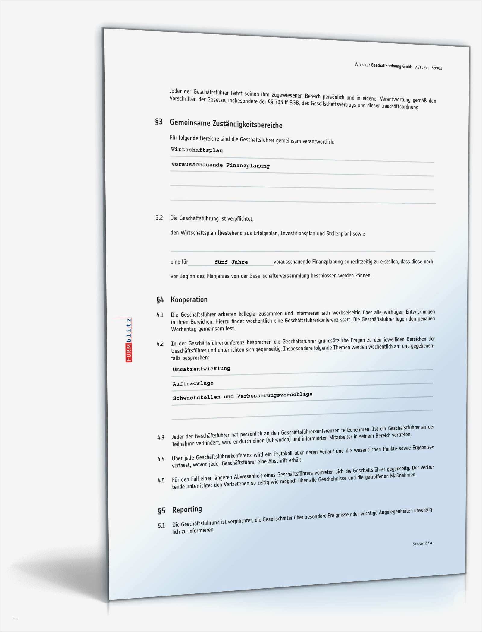 Vorlage Gesellschafterbeschluss Gmbh Gut Geschäftsordnung Gmbh