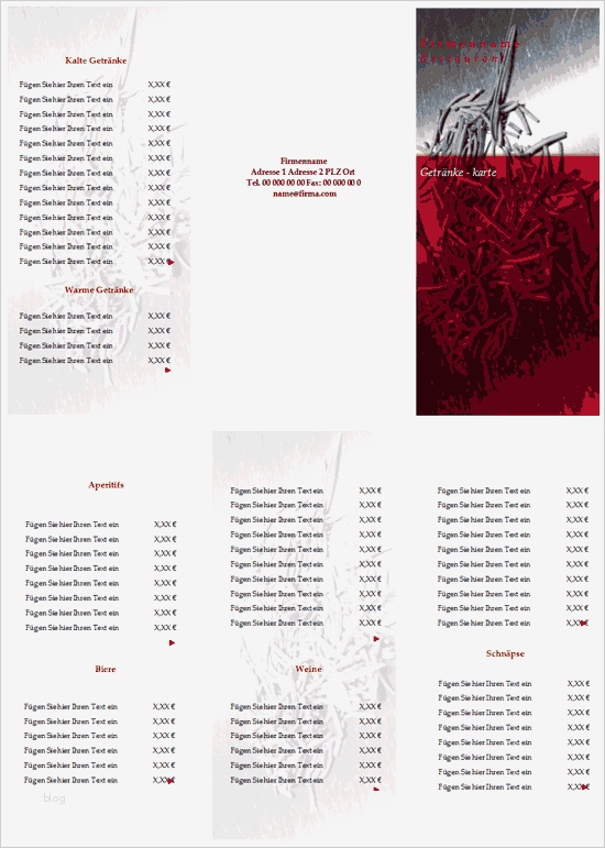 Vorlage Getränkekarte Luxus Getränkekarte Vorlage Zum Ausdrucken Runterladen