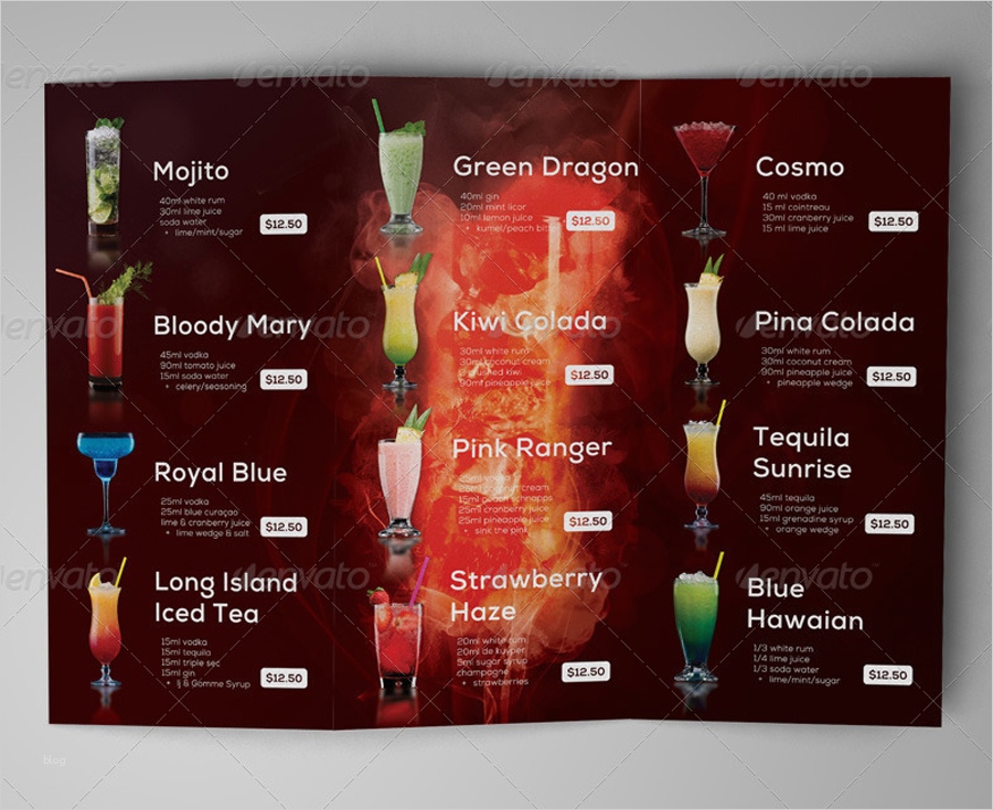 Vorlage Getränkekarte Schön Stylische Getränkekarten Vorlagen Für Bars Discos Und