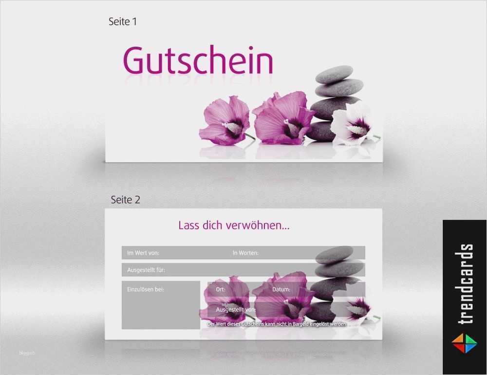 Vorlage Gutschein Wunderbar Contemporary Kostenlose Massage Geschenkgutschein