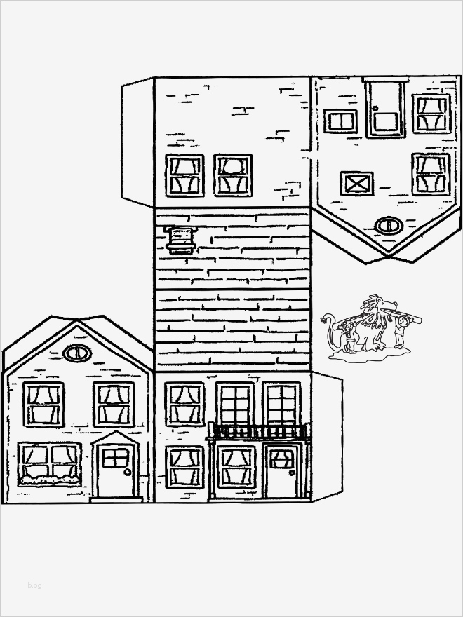 Vorlage Haus Basteln Schnittmuster Erstaunlich Haus Basteln 2 Ausmalbilder Häuser