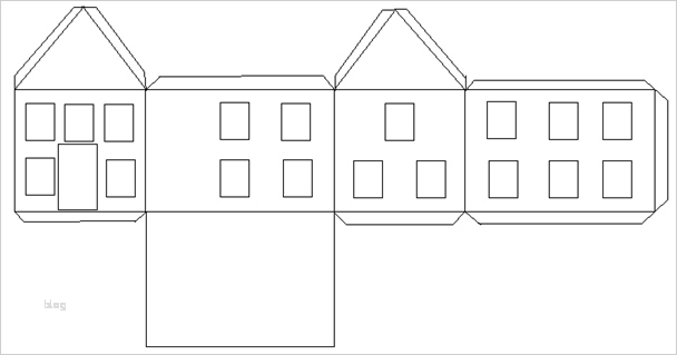 Vorlage Haus Basteln Schnittmuster Erstaunlich Haus Basteln Papier Vorlage