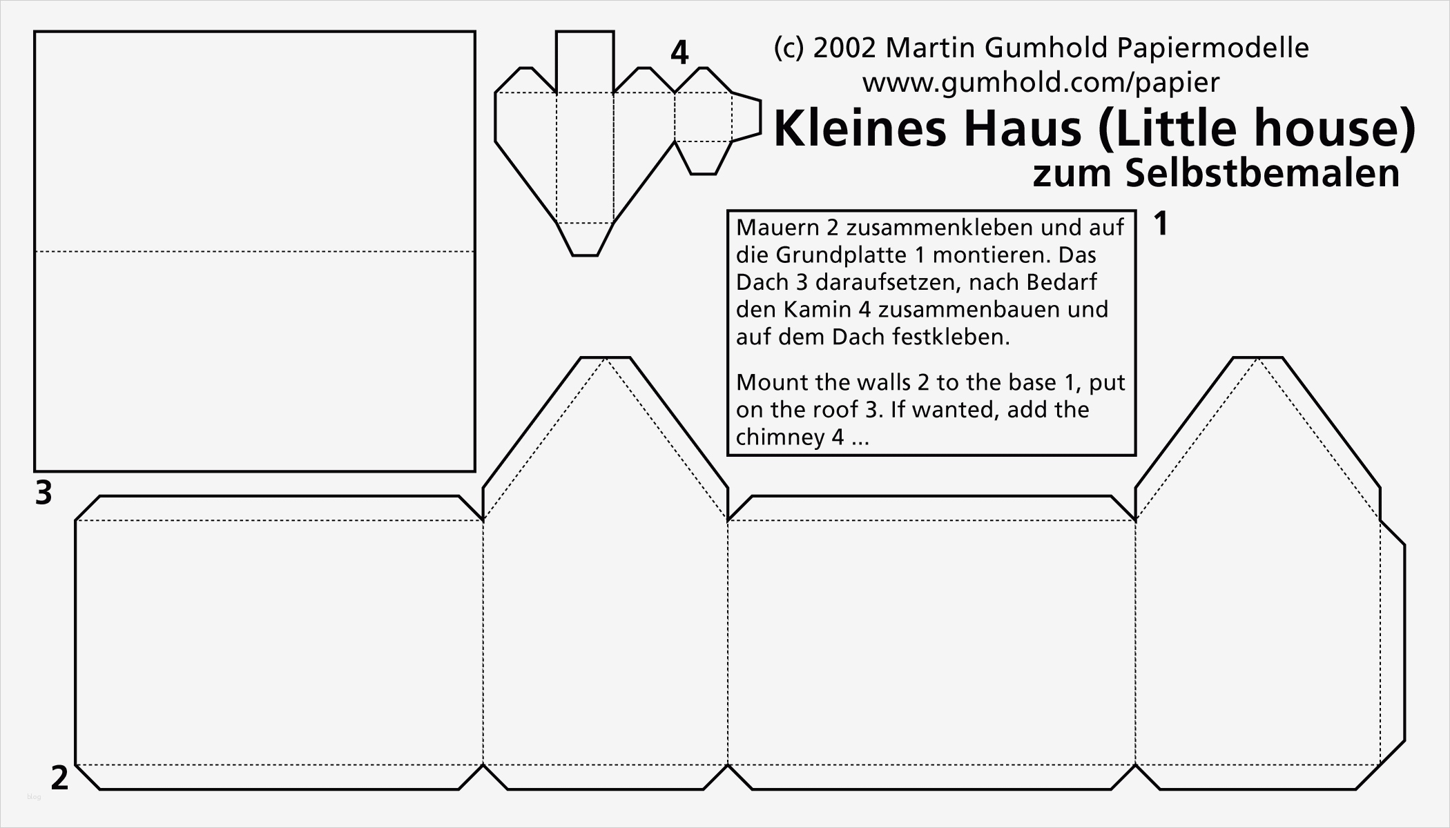Vorlage Haus Basteln Schnittmuster Neu Papierhaus Basteln | Vorlage Ideen