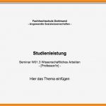 Vorlage Hausarbeit Wunderbar 7 Deckblätter Hausarbeit