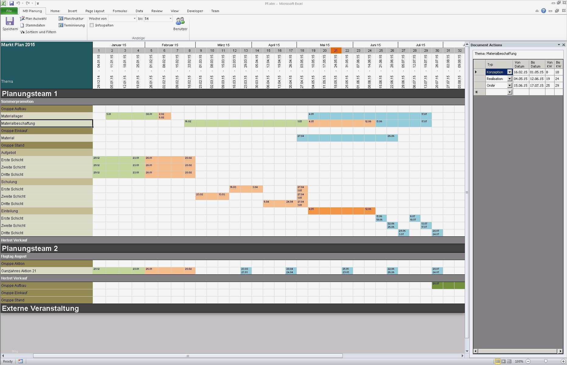 Vorlage Jahresplanung Excel Best Of Büro Marketing