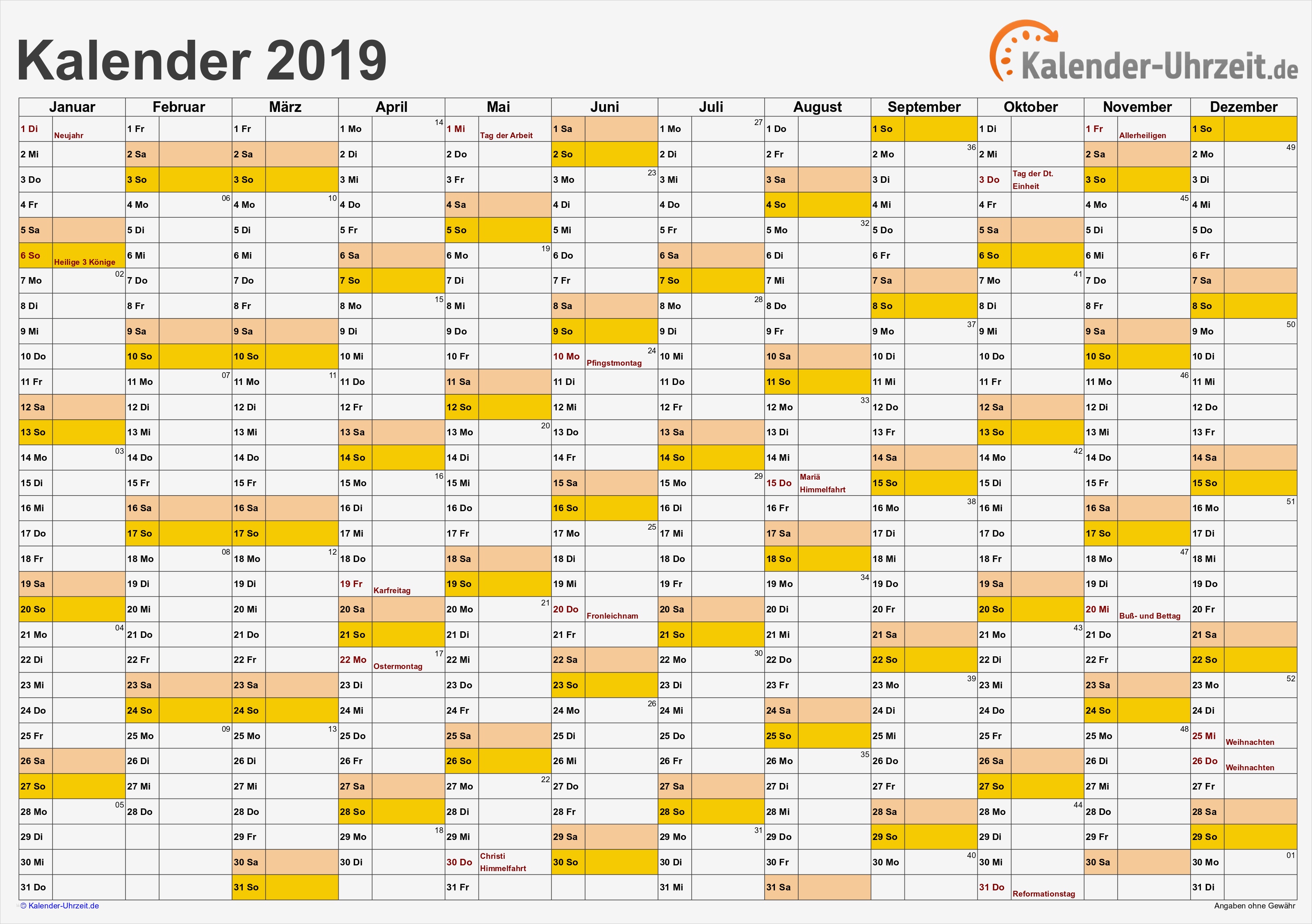 Vorlage Jahresplanung Excel Erstaunlich Excel Kalender 2019 Kostenlos