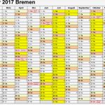 Vorlage Kalender 2017 Bewundernswert Kalender 2017 Bremen Ferien Feiertage Pdf Vorlagen