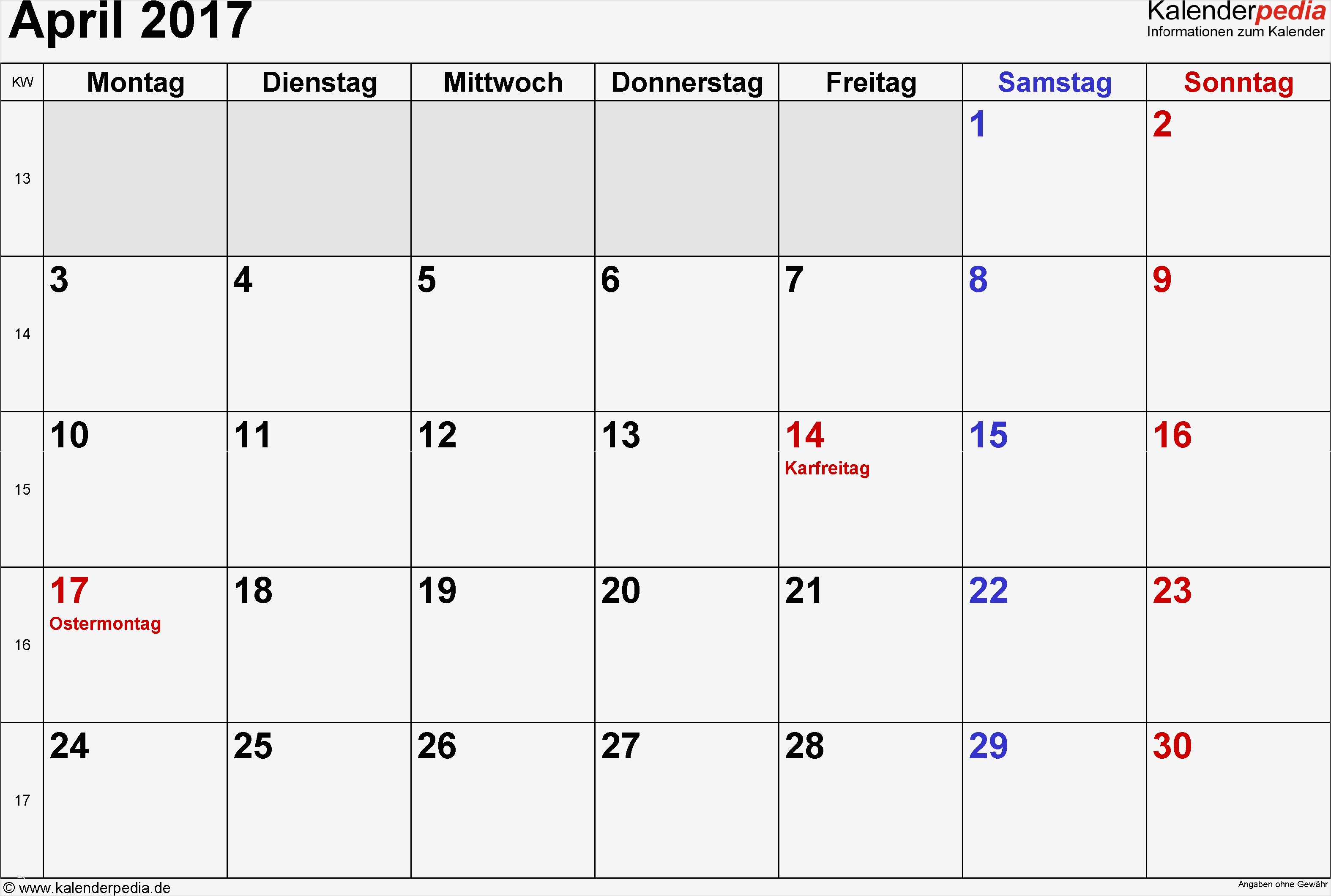 Vorlage Kalender 2017 Erstaunlich Kalender April 2017 Als Word Vorlagen