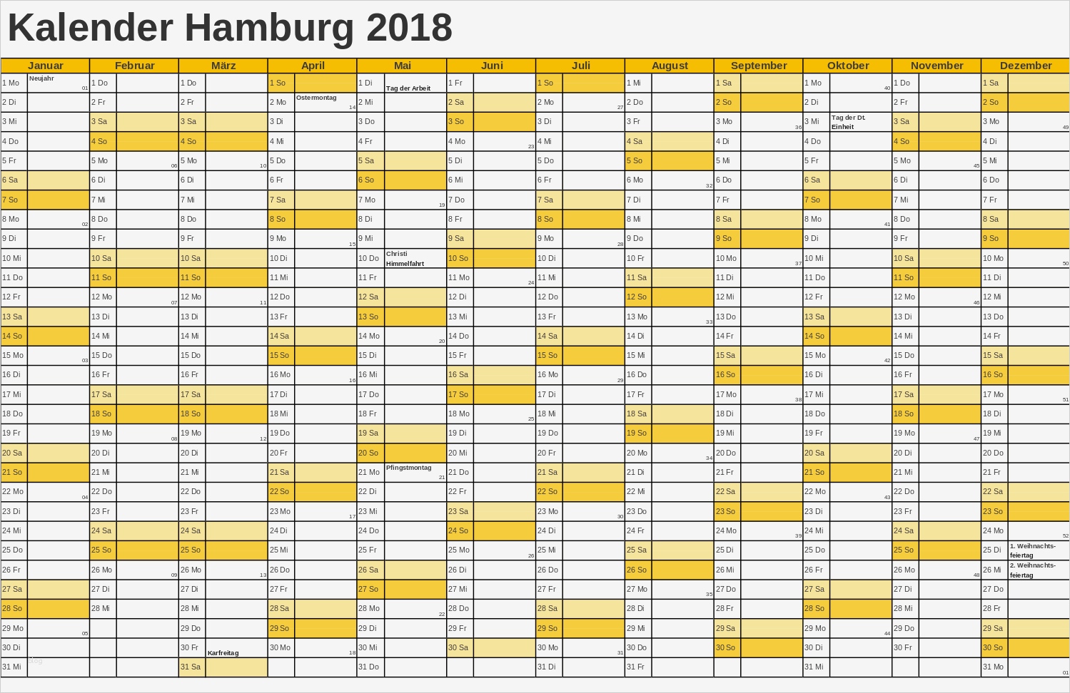 Vorlage Kalender 2018 Erstaunlich Kalender 2018 Hamburg Ausdrucken Ferien Feiertage