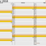 Vorlage Kalender 2018 Excel Elegant Excel Kalender 2018 Kostenlos