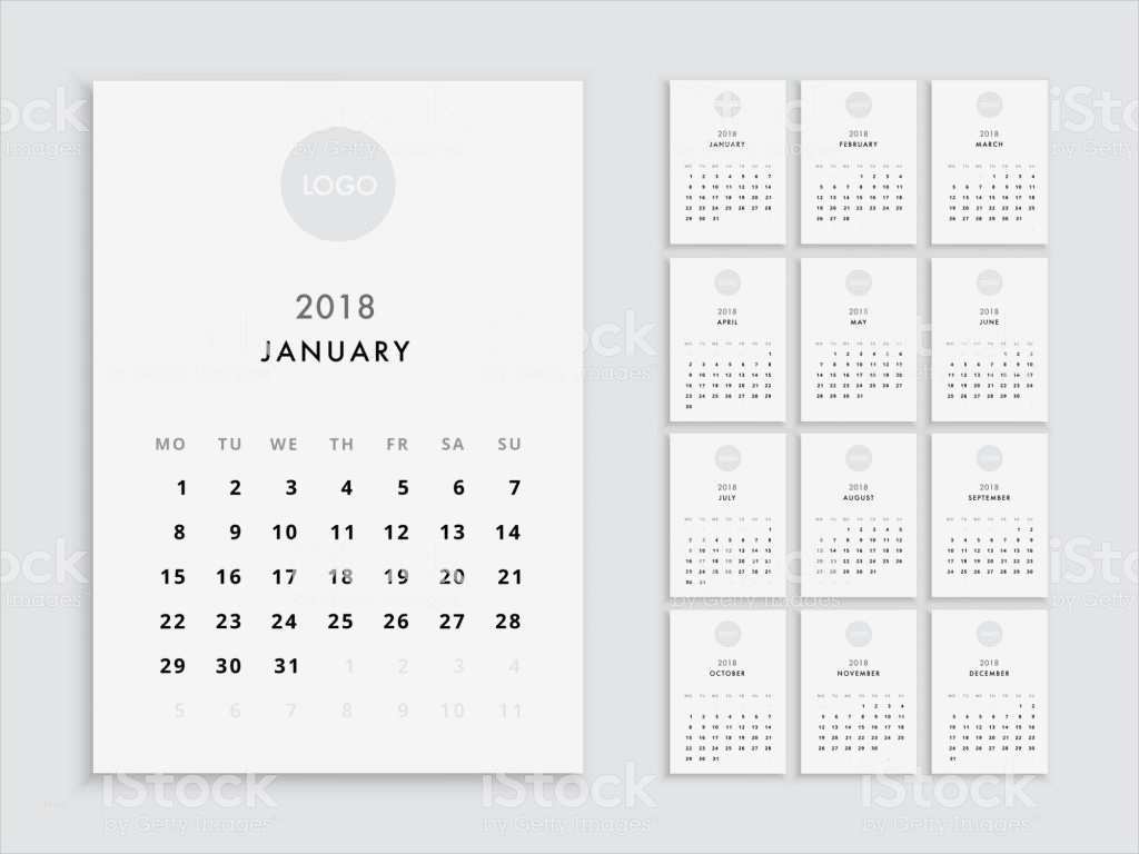 Vorlage Kalender 2018 Luxus Vorlage Kalender 2018 Stock Vektor Art Und Mehr Bilder Von