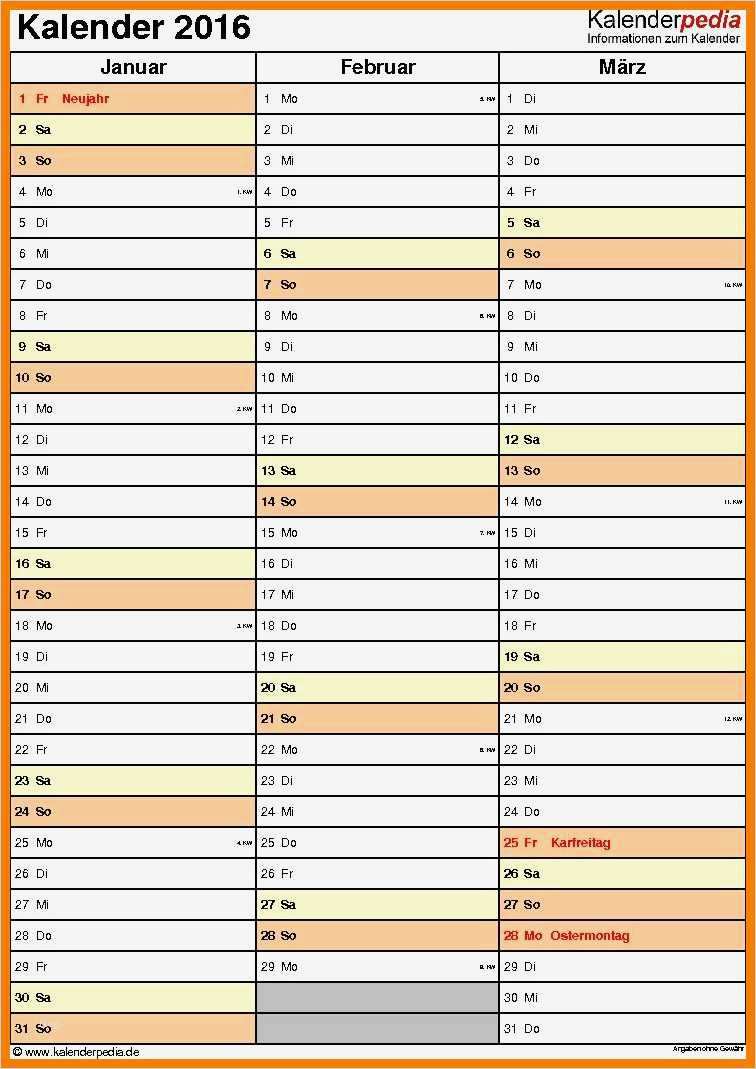 Vorlage Kalender Schön 10 Kalender 2016 Vorlage