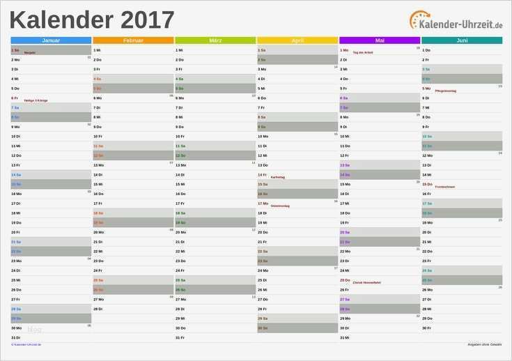 Vorlage Kalender Wunderbar Halbjahreskalender 2017 Zum Ausdrucken Pdf Vorlage 2