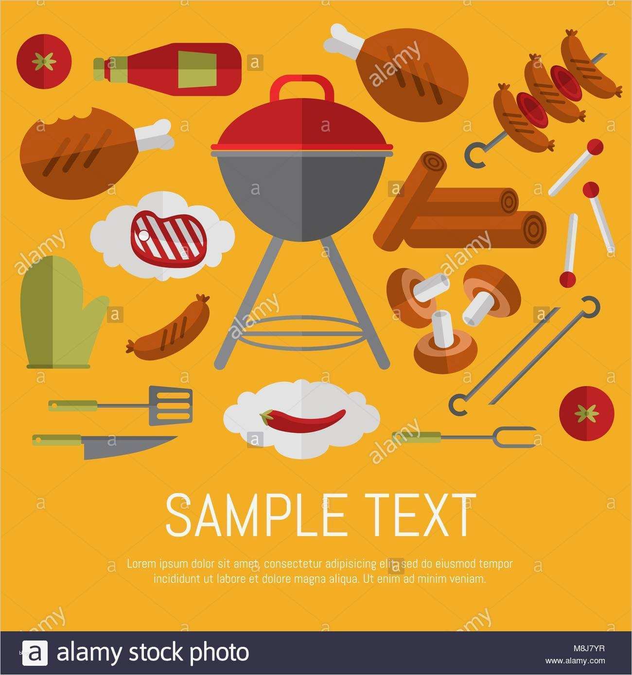 Vorlage Karte Genial Grill Karte Design Vorlage Vektor Abbildung Bild