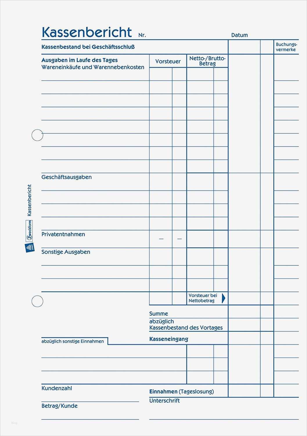 Vorlage Kassenbericht Wunderbar Avery Zweckform 305 5 Kassenbericht A5 Mikroperforiert 50