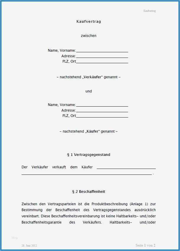 Vorlage Kaufvertrag Pkw Großartig Allgemeiner Kaufvertrag Vorlage Vordruck Kfz Kaufvertrag