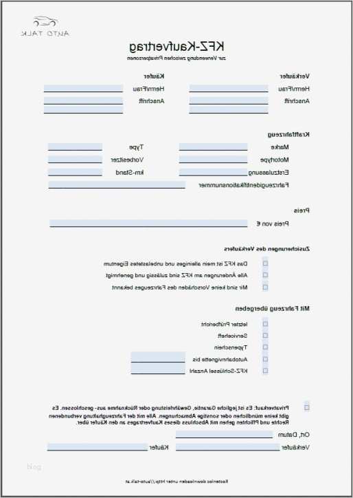 Vorlage Kaufvertrag Pkw Hübsch Autoverkauf Vertrag Privat 2018