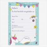 Vorlage Kindergeburtstag Einzigartig 6 Einladungskarten Kindergeburtstag Einhorn Party Einladungen