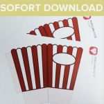 Vorlage Kinogutschein Kostenlos Ausdrucken Erstaunlich Popcorn Tüte Für Snacks Beim Heimkino Balloonasshop