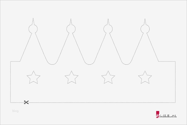 Vorlage Krone Wunderbar Krone Vorlage Pdf Zum Ausdrucken Kribbelbunt