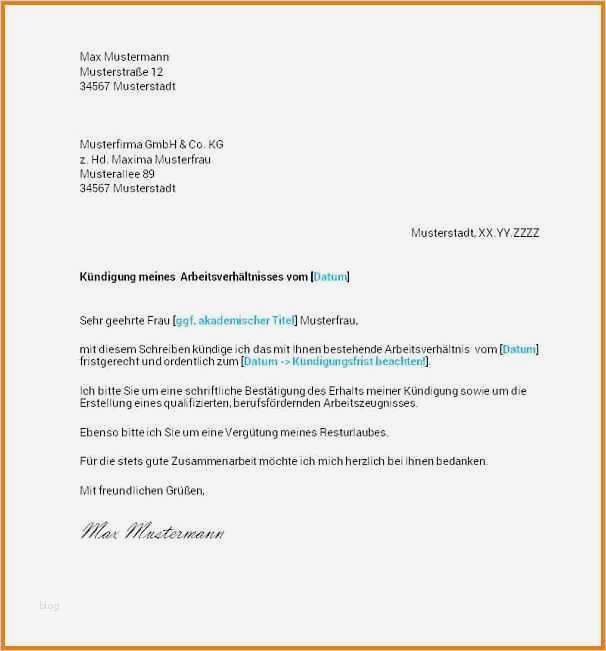 Vorlage Kündigung Arbeitsvertrag Erstaunlich Vorlage Kündigung Arbeit Hübsch 5 Kündigung Arbeitsvertrag