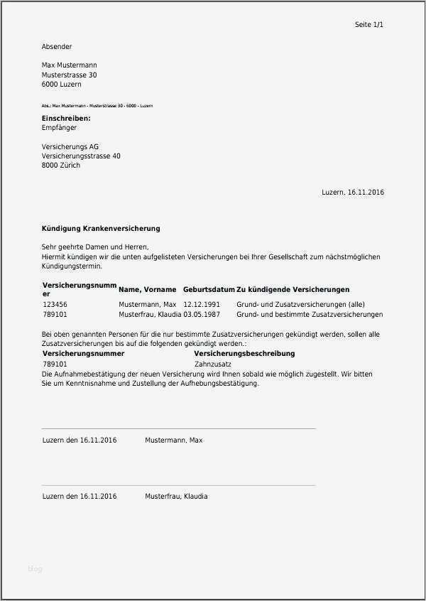 Vorlage Kündigung Krankenkasse Hübsch Standard Mietvertrag Wohnung Kostenlos Ka 1 4 Ndigung