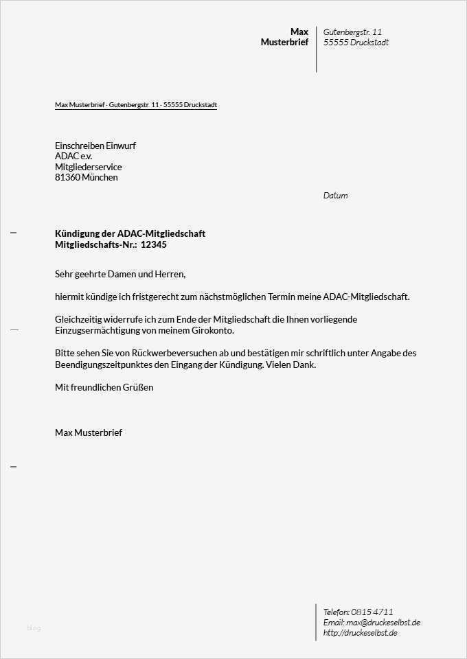 Kündigung Schreiben Vorlage Arbeitgeber Kündigung