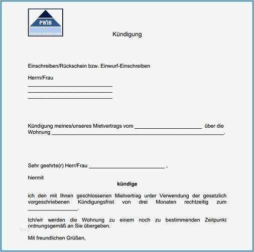 Vorlage Kündigungsschreiben Wohnung Schönste Schriftliche Kündigung Wohnung Vorlage Schön 8 Wohnung