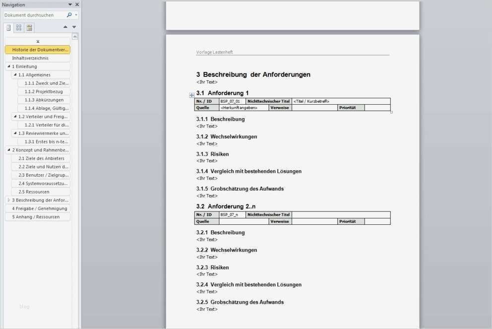 Vorlage Lastenheft Luxus Großzügig Vorlage Für Ziele Ideen Dokumentationsvorlage