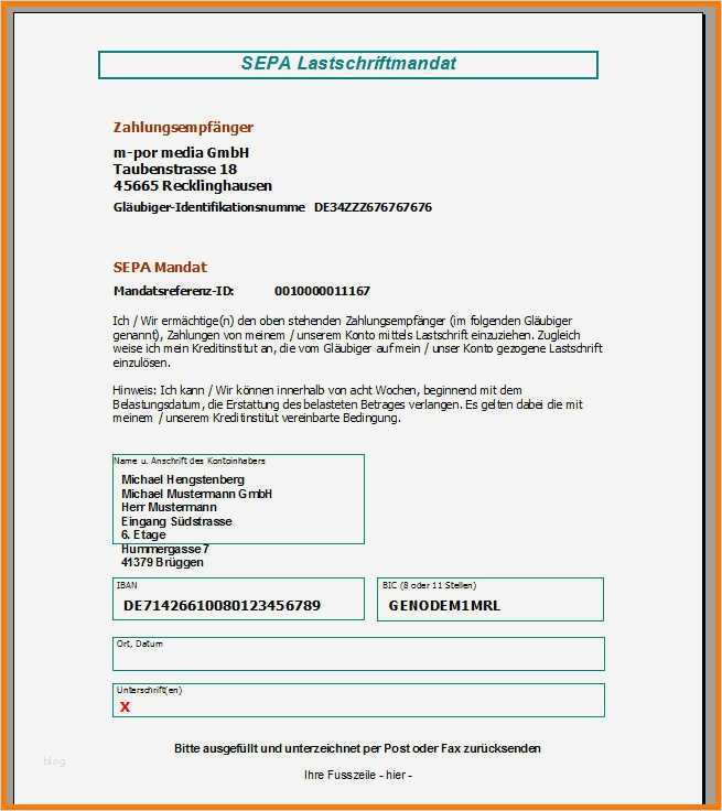 Vorlage Lastschriftmandat Fabelhaft tolle Lastschrift Vorlage Fotos Bilder Für Das