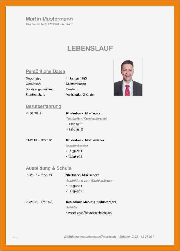 Vorlage Lebenslauf Ausbildung Elegant 9 Lebenslauf Ausbildung Vorlage Word