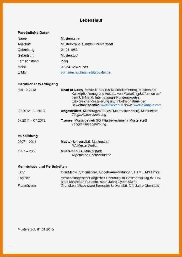 Vorlage Lebenslauf Ausbildung Wunderbar 5 Lebenslauf Ausbildung