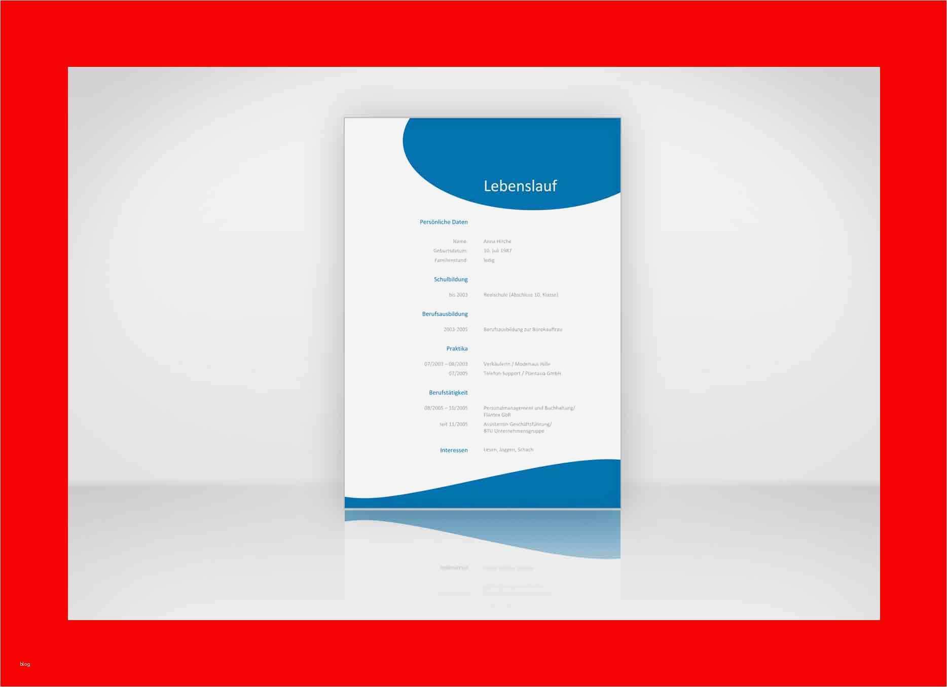 Vorlage Lebenslauf Design Schön Bewerbung Als Muster