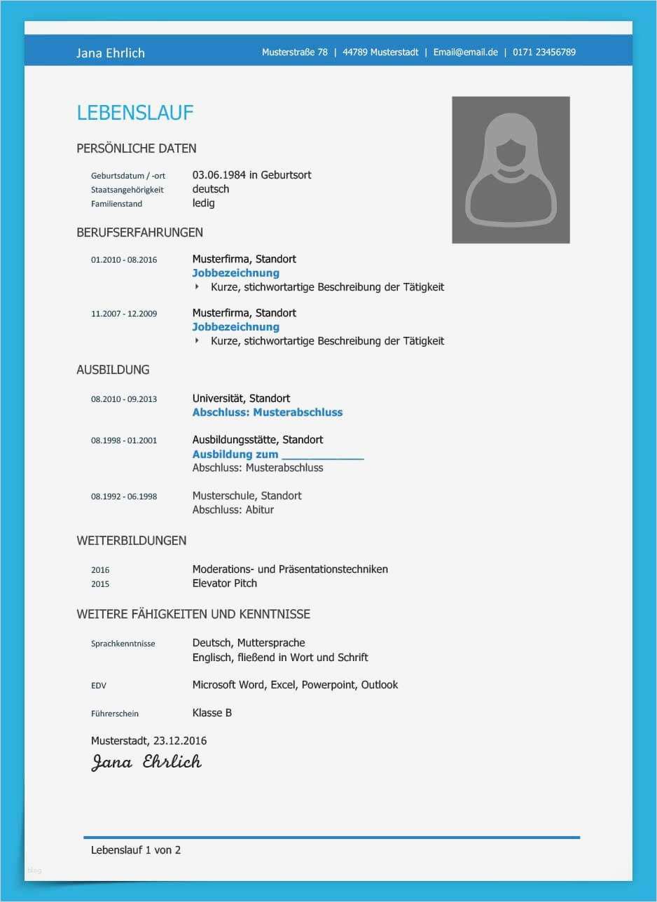 Kostenlose Lebenslauf Muster und Vorlagen zum Download