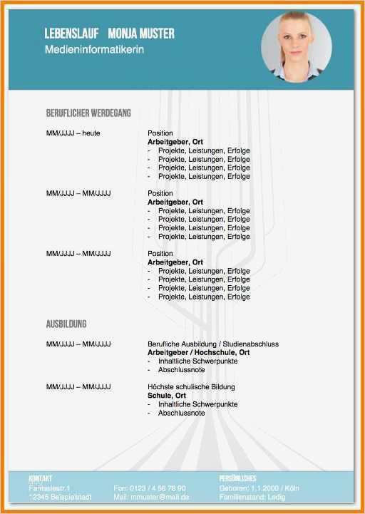 Vorlage Lebenslauf Kostenlos Schön 6 Lebenslauf Vorlage Kostenlos