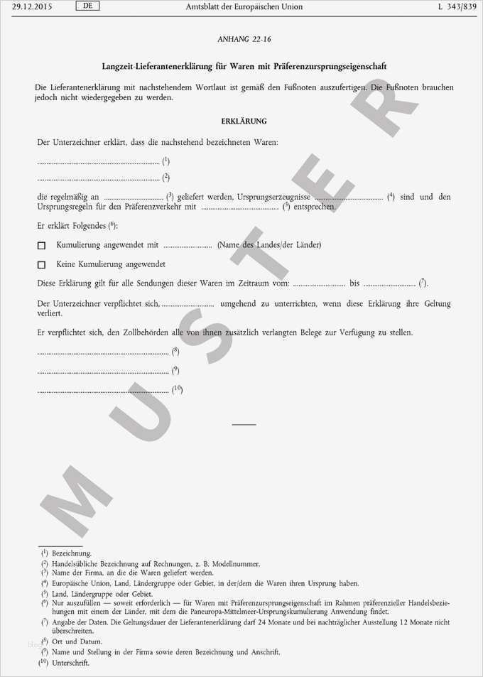 Vorlage Lieferantenerklärung Bewundernswert Nicola Bernard Servicebüro F Außenhandelslogistik