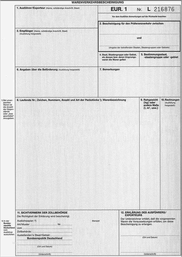 40 Wunderbar Vorlage Lieferantenerklärung Bilder 2 Dokumente im Außenhandel