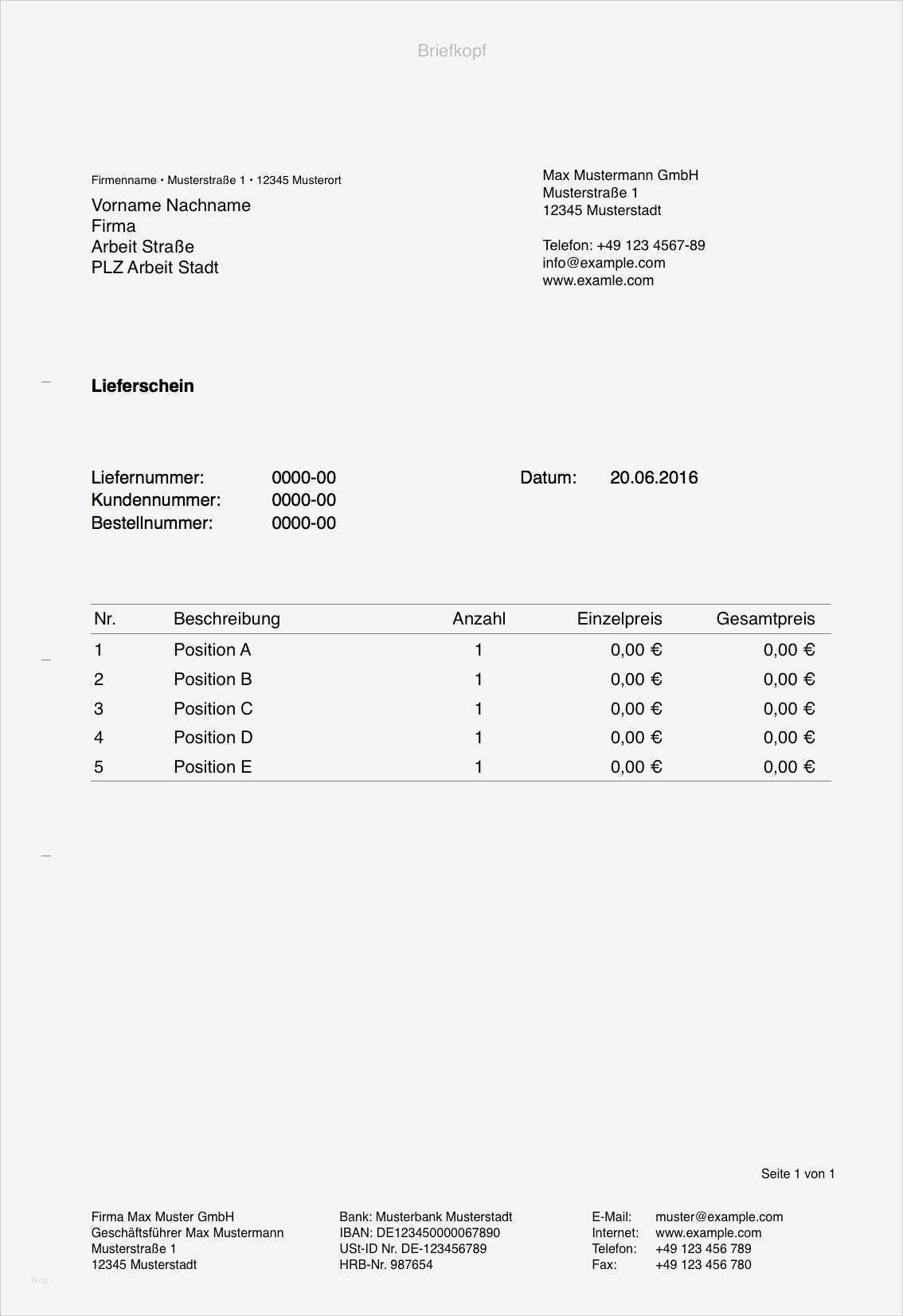 Vorlage Lieferschein Excel Schönste Pages Vorlage Lieferschein