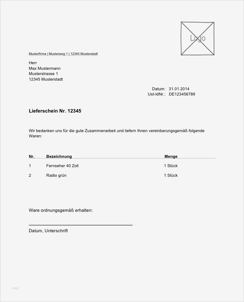 Vorlage Lieferschein Hübsch Vorlage Für Lieferschein Zum Kostenlosen Download